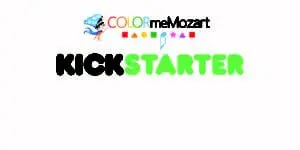 A logo for colormemozart and the kickstarter.