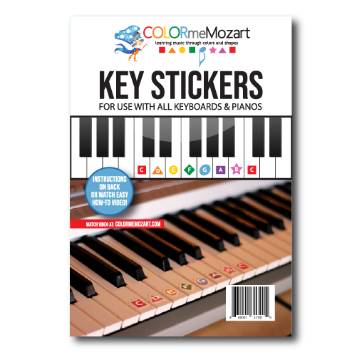 A book with stickers for keys and keyboards.