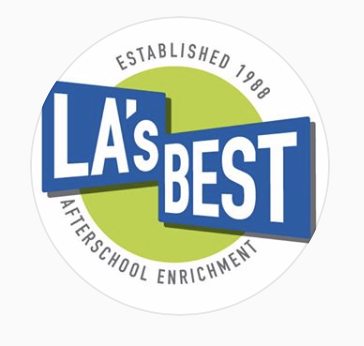 A green and white logo with the words " la 's best ".