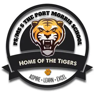 A logo of the psjms and port morris school.