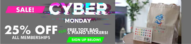 Color Me Mozart Cyber Monday Banner