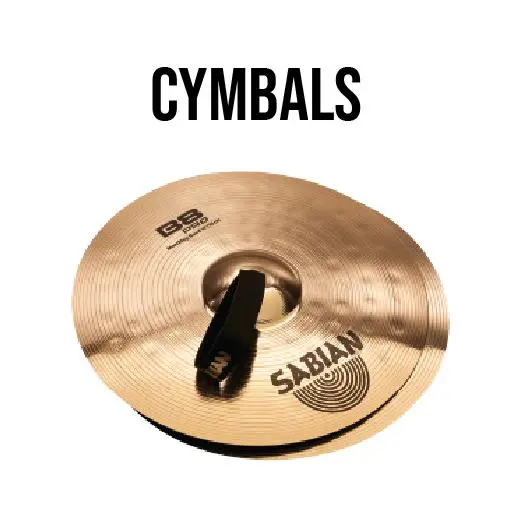 A picture of two cymbals with the word " cymballs ".