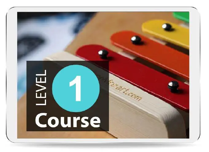 A close up of the level one course logo