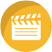 A yellow and green icon with a movie clapper.