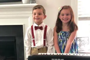 Lucas and Maddie kids music recital