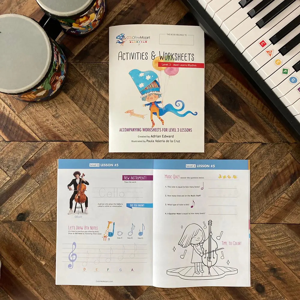 A table with three books and two cups