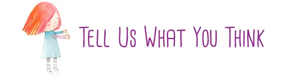 A purple banner with the words " tell us what you want to see ".