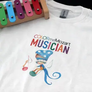 A t-shirt with an image of a musician on it.