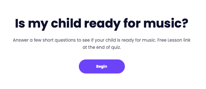 Is My Child Ready for Music Quiz
