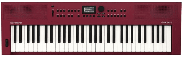 Roland GO:KEYS 3 Music Creation Keyboard | 61-Note Keyboard | Built-In Stereo Speakers | Bluetooth Audio/MIDI Support for Music Streaming - Dark Red