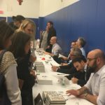 Author signing table at Collegiate School NYC Author Night