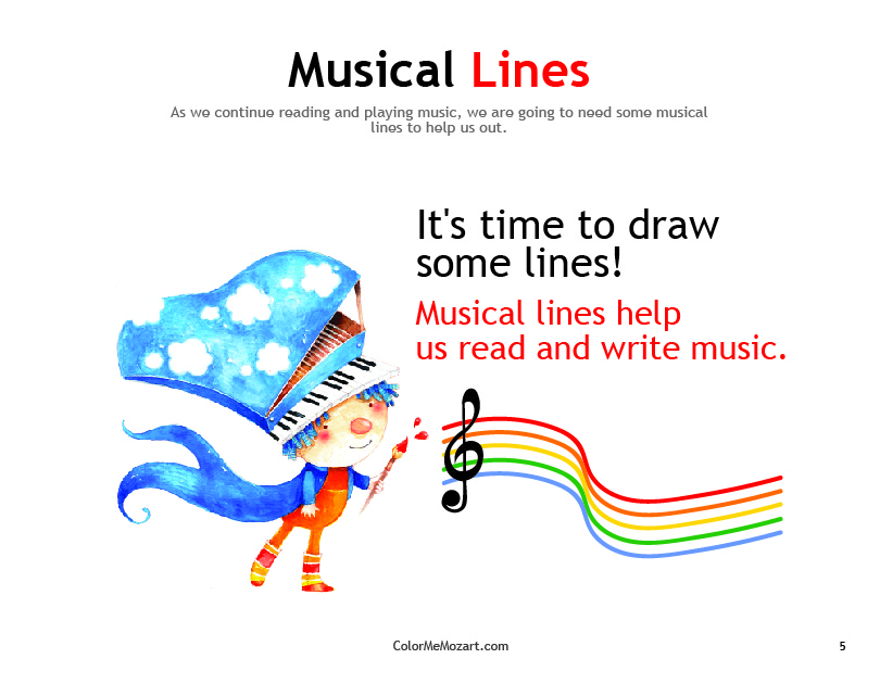 Color Me Mozart | Book 2: Musical Lines
