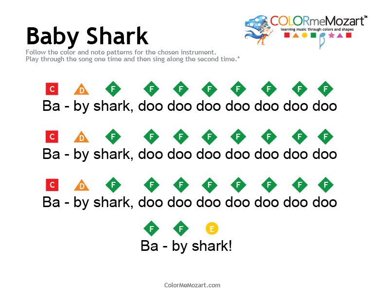 Baby Shark Piano Notes