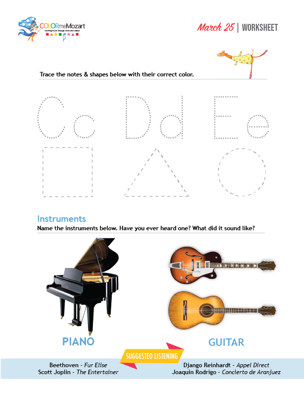 Online Music Lesson March 23 - Worksheet 1
