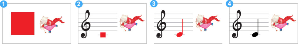 Color Me Mozart 4-levels of note reading