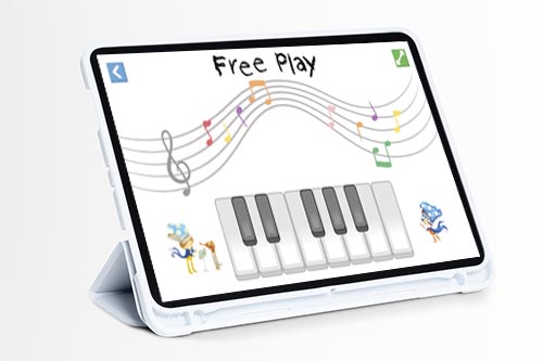 iPad with virtual piano