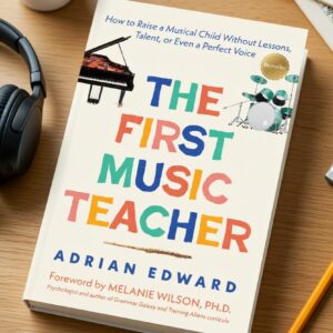 The First Music Teacher by Adrian Edward, music education backed by neuroscience for homeschooling.